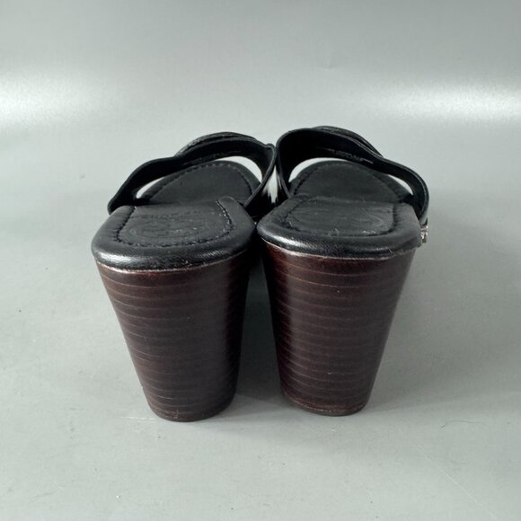 Tory Burch Black Patent Leather Wedges, Size 5 - Picture 7 of 13